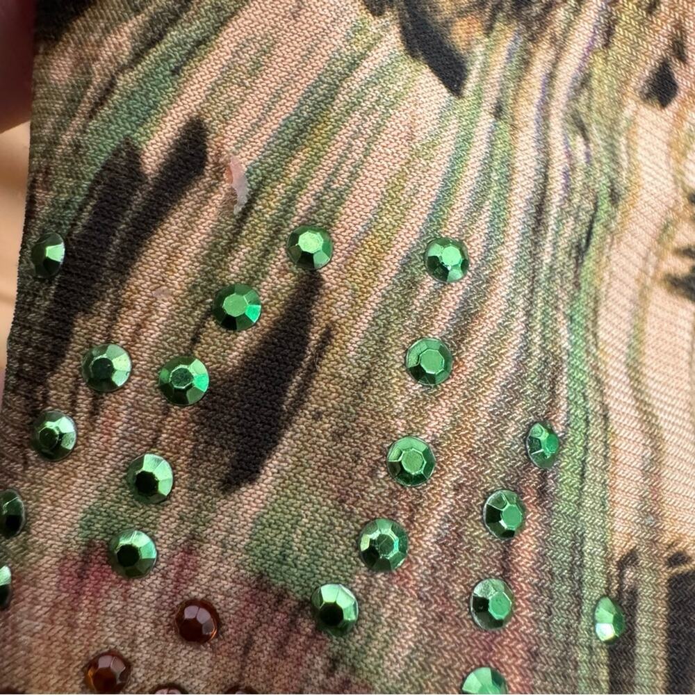 Peacock & Leopard Print Drape Open Cardigan Top F… - image 7